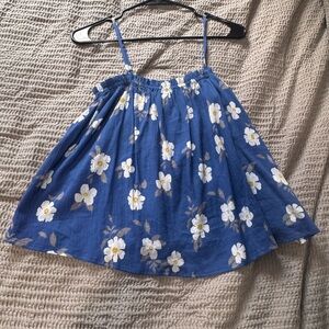 Michael Stars Blue Pleated Sundress with Spaghetti Straps